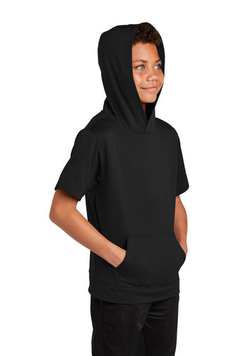 Sport-Tek Youth Fleece Short Sleeve Hooded Pullover